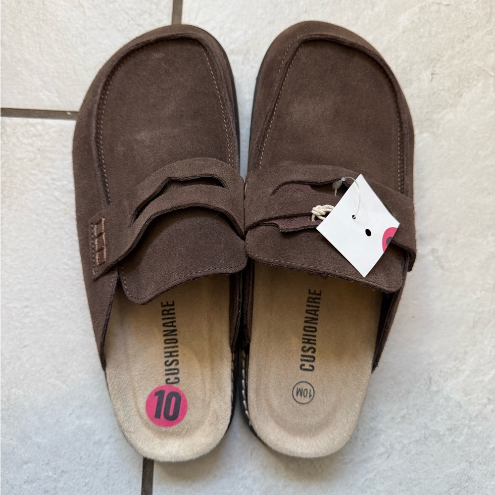 SOLD Cushionaire Brown Suede Slip-On Loafers